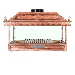 Holzkohle Kupfergrill Antik 120cm 